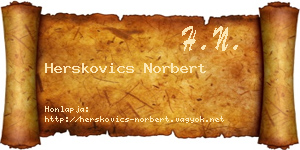 Herskovics Norbert névjegykártya